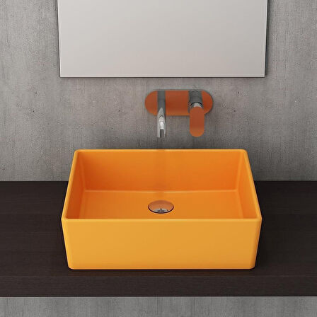 Bocchi Milano Çanak Lavabo 50 Cm Parlak Mandalina Sarısı 1215-021-0125