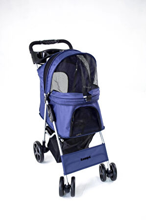 Zampa Favorite Kedi & Köpek Arabası Lacivert, 46x78x99cm