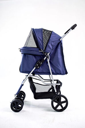 Zampa Favorite Kedi & Köpek Arabası Lacivert, 46x78x99cm