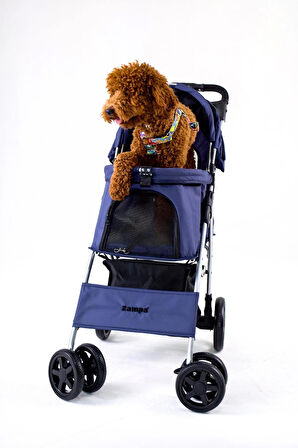 Zampa Favorite Kedi & Köpek Arabası Lacivert, 46x78x99cm