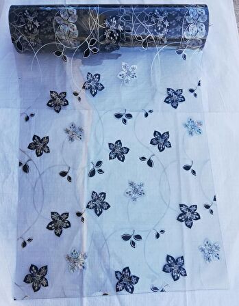 ŞEFFAF DESENLİ  80cm x 190cm MASA ÖRTÜSÜ 1.7mm KALIN PVC KAYMAZ MASA ÖRTÜSÜ