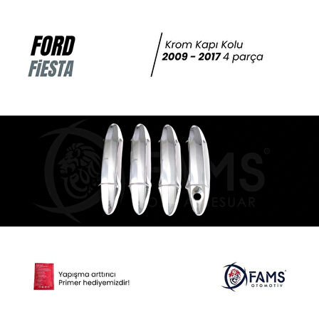 Ford Fiesta Uyumlu Krom Kapı Kolu 4 Kapı 2009-2017 Arası Paslanmaz Çelik