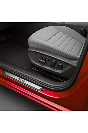 F. Fiesta MK6 2009-2017 Modeller Krom Kapı Eşiği 4 Parça Paslanmaz Çelik ABS Çerçeve Uyumlu