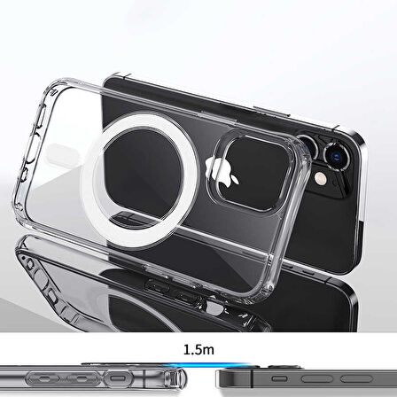 Gpack Apple iPhone 12 Mini Kılıf Wireless Tacsafe Antishock Ultra Koruma Sert Kapak