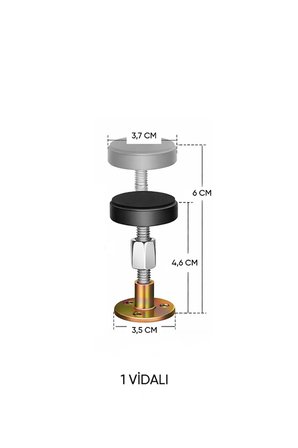 Yatak Başlık Sabitleyici 2li Set Ayarlanabilir Baza Duvar Aparatı Ses Önleyici 5-6.5 cm