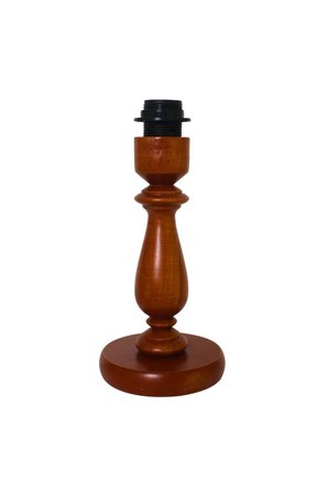 Meşe Renk Ahşap Abajur Ayak Klasik Model Ayk004580 Kahverengi