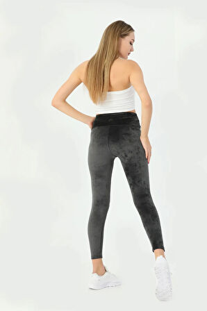 Yüksel Bel Toparlayıcı Fransız Kadife Tayt