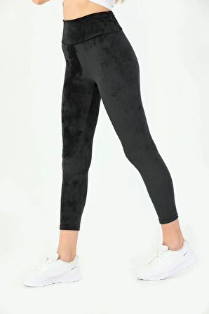 Yüksel Bel Toparlayıcı Fransız Kadife Tayt