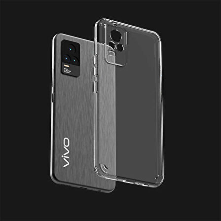 Gpack Vivo V21E Kılıf Coss Şeffaf Silikon Sert Kapak