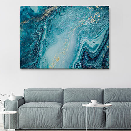 Harita Sepeti Soyut Okyanus Derinlikleri Duvar Tablosu-1218