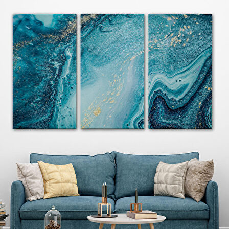 Harita Sepeti Soyut Okyanus Derinlikleri Duvar Tablosu-1218