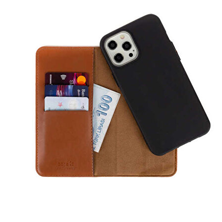 Gpack Apple iPhone 13 Mini Kılıf Cüzdan Kapaklı Multi 2 in 1 Cüzdan