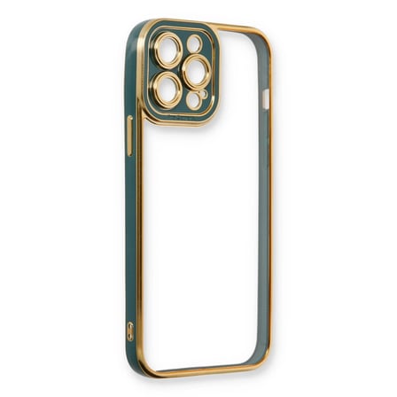 Apple iPhone 14 Pro Kılıf Liva Lens Silikon - Yeşil