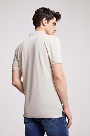 Ds Damat Regular Fit Taş Pike Dokulu %100 Pamuk Kıvrılmaz Polo Yaka Nakışlı T-Shirt 4HC14ORT51000 4HC14ORT51000