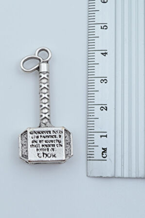 3'lü Thor Çekiç Büyük Kanat Triagle Ok Ucu Gümüş Kaplama Kolye Seti