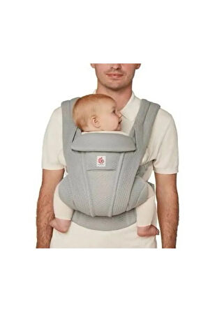 Omni Deluxe Mesh (pearl grey) , 4 farklı taşıma pozisyonlu kanguru , 0-4 yaş için