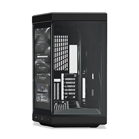 HYTE Y70 Touch Pitch Black Temperli Cam USB 3.2 E-ATX Dual Chamber Mid Tower Dokunmatik Ekranlı Gaming Kasa (CS-HYTE-Y70TI-BB)