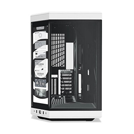 HYTE Y70 Touch Panda Temperli Cam USB 3.2 E-ATX Dual Chamber Mid Tower Dokunmatik Ekranlı Gaming Kasa (CS-HYTE-Y70TI-WB)