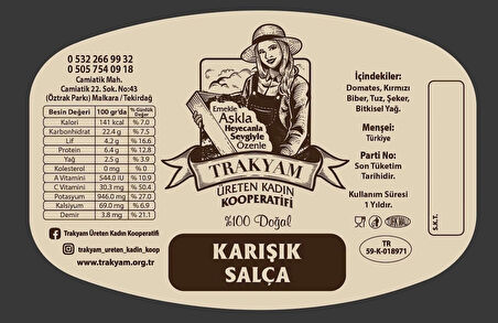  Ev Yapımı Karışık Salça (660GR)