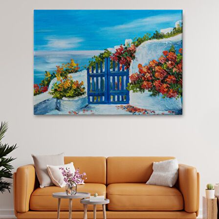 Harita Sepeti Deniz Manzaralı Bahçe Duvar Tablosu-1220