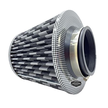 Carub Performans ve Ses Arttırıcı Açık Hava Filtresi +6 Hp Açık Tip Karbon 76 mm
