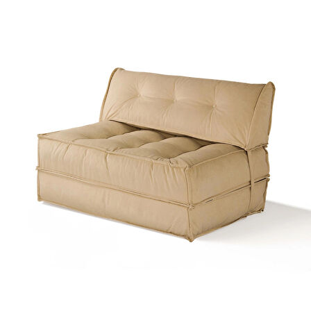 Mocca Çift Kişilik Katlanır Yatak Uzanma Koltuğu - Bej