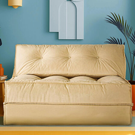 Mocca Çift Kişilik Katlanır Yatak Uzanma Koltuğu - Bej