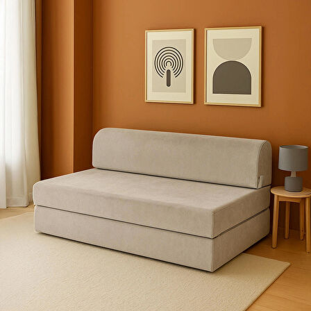 Magic Katlanır Yataklı Koltuk Açık Gri Çift Kişilik