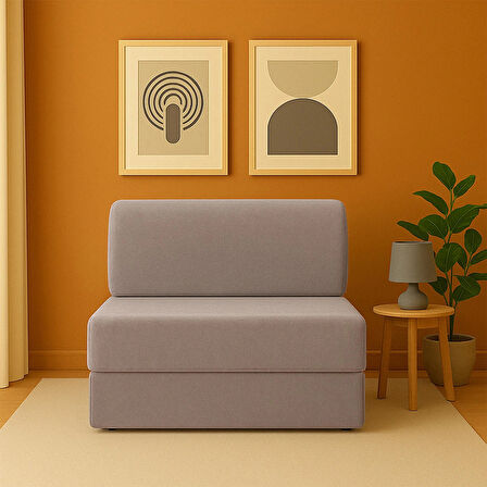 Magic Tek Kişilik Katlanır Yataklı Koltuk-Açık Gri