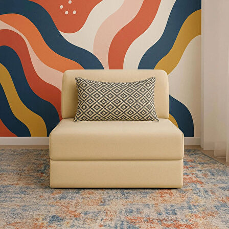 Magic Tek Kişilik Katlanır Yataklı Koltuk-Bej