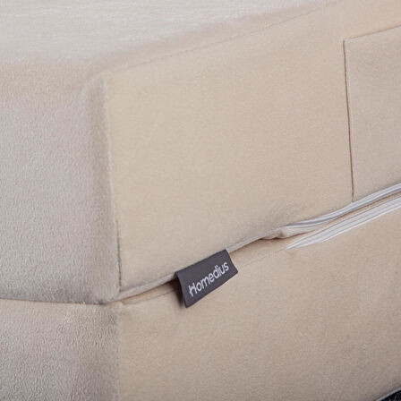 Valeria Çift Kişilik Kadife Katlanır Yatak Olabilen Koltuk Çift Kişilik - 125x200 Cm