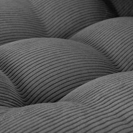 Homedius Mocca Fitilli Kadife Tek Kişilik Katlanır Yatak Olabilen Koltuk-Gri