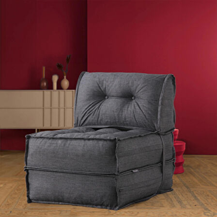 Homedius Mocca Keten Tek Kişilik Katlanır Yatak Katlanır Koltuk