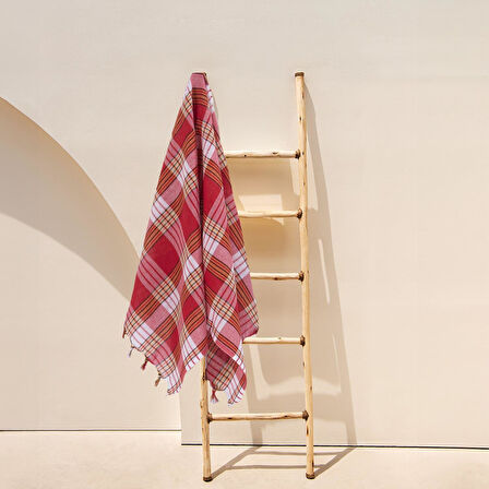 Homedius %100 Pamuk Kırmızı Hamam Peştemali 2'li - 80 X 160 Cm