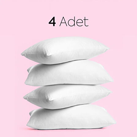 Homedius Microfiber Ultra 4 Adet Dolgulu Yumuşak Yüksek Antialerjik Yastık 50x70 cm