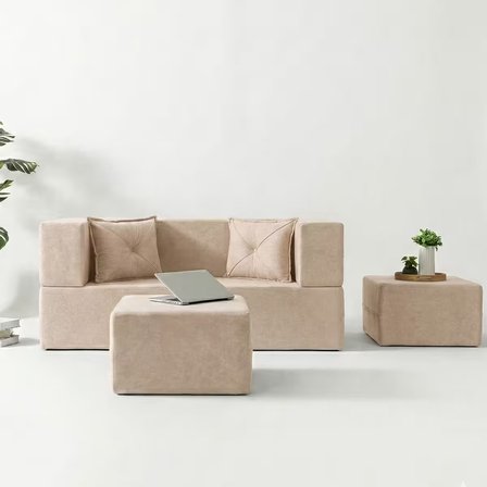 Homedius Loop Katlanır Yatak Olabilen Çok Amaçlı Çift Kişilik Koltuk