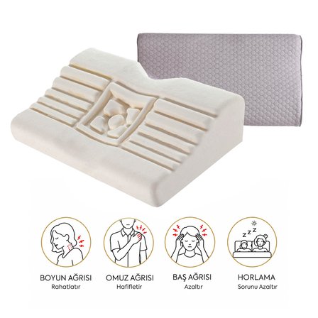 Homedius Visco Termoswitch Techno Boyun Destekli Premium Visco Yastık 54x30 cm