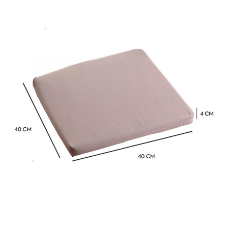 Homedius Sandalye Oturum Minderi Renkli 40x40x4 Bağcıklı Çıkarılabilir Kılıflı Çökme Yapmaz Açık Gri 2'li