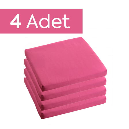 Homedius Sandalye Oturum Minderi Renkli 40x40x4 Bağcıklı Çıkarılabilir Kılıflı Su İtici Pembe 4'lü