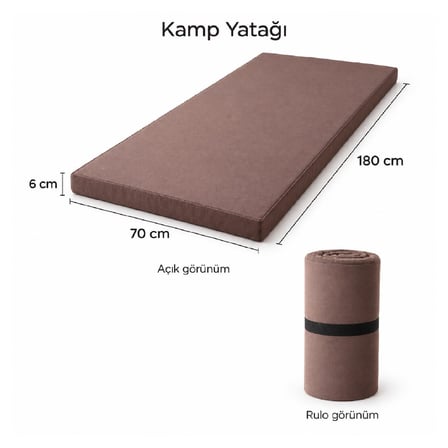 Homedius Kılıflı Katlanabilir Taşınabilir Kamp Çadır Yatağı 70x180 cm