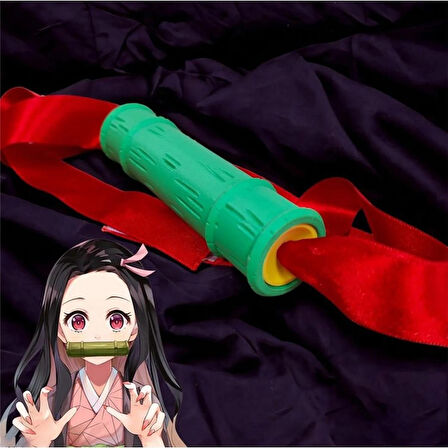 Nezuko Bambu Ağızlık Cosplay