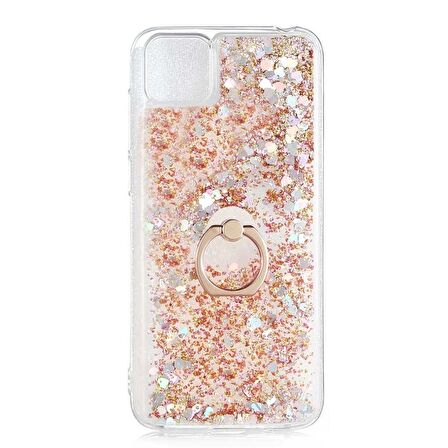 Smcase Huawei Y5P Kılıf Milce Yüzüklü Sulu Silikon