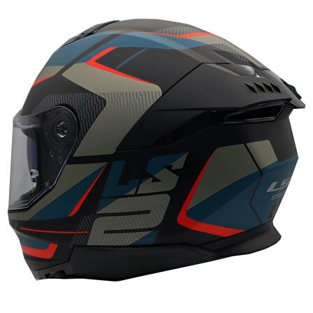 KASK LS2 STREAM 2 ROAD MAT SİYAH-GRİ-MAVİ-KIRMIZI