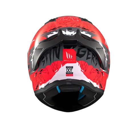 KASK MT STINGER ARDENT C5 MAT SİYAH/KIRMIZI