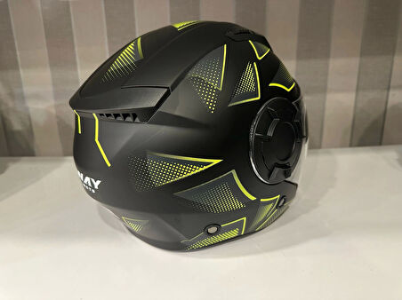 KASK SWAY SW-766 Matt Cırcle Black Yellow GÜNEŞ GÖZLÜKLÜ