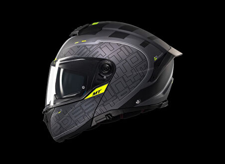 KASK MT ATOM 2 DESTINY C2 ÇENE AÇILIR MAT FÜME/SİYAH