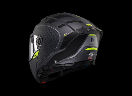 KASK MT ATOM 2 DESTINY C2 ÇENE AÇILIR MAT FÜME/SİYAH