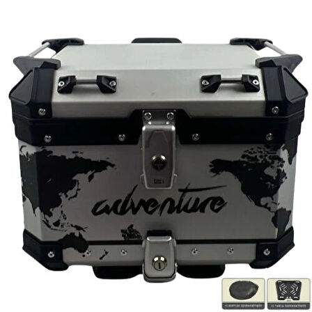 Coocase Alüminyum Arka Çanta Aventure Siyah  55L