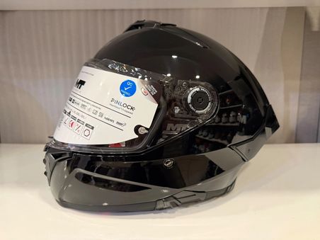 KASK MT THUNDER 4R SV PURE PARLAK SİYAH