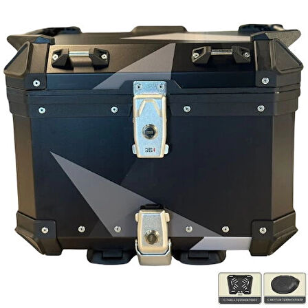 Coocase Alüminyum Arka Çanta Siyah Geometri 55L